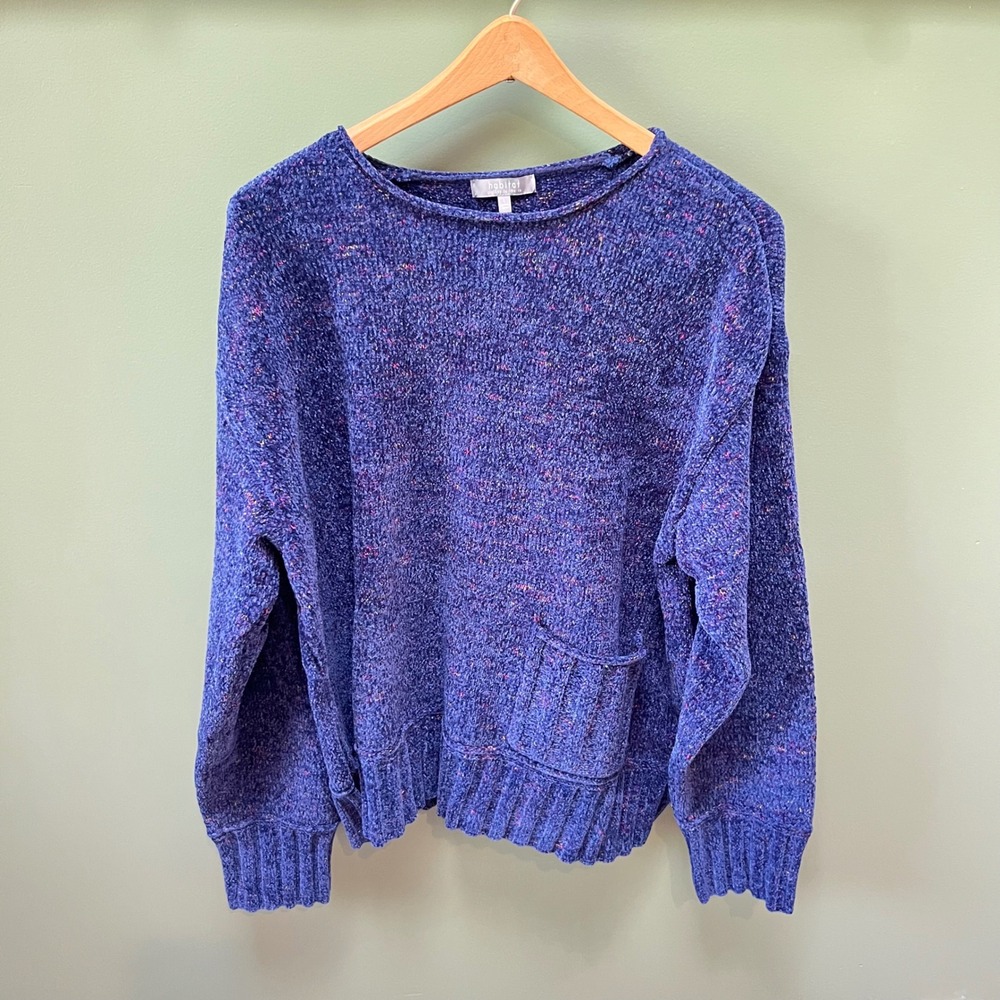Habitat Textured Speckled Pullover Sweater Blue Pink Yellow Size L